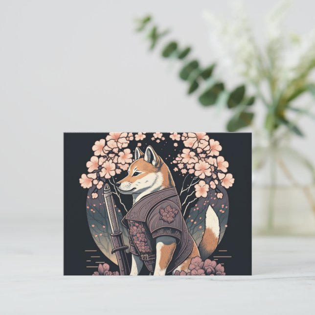 Enviar una sonrisa con las postales de Samurai par (Anverso de pie)