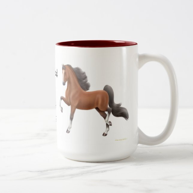 Enviciado al caballo muestra la taza de Gaited (Derecha)