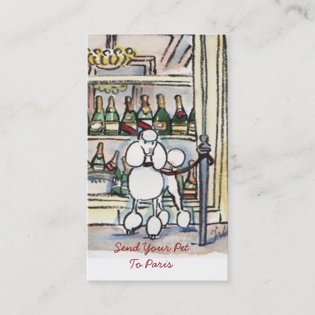 Envíe a su mascota a las tarjetas de visitas de (Anverso)