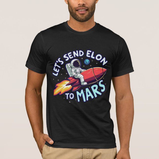 Enviemos a Elon a la camiseta de los hombres de Ma (Anverso)