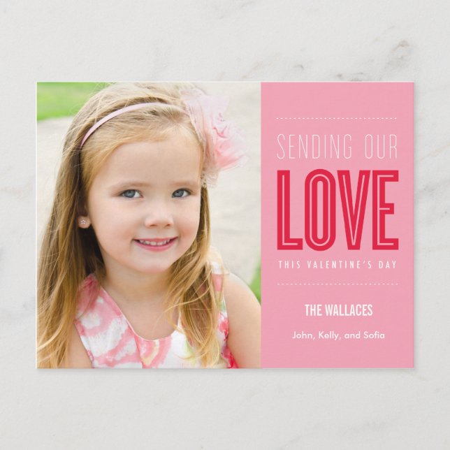 Envío de nuestra tarjeta postal de El día de San V (Anverso)