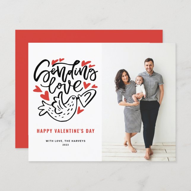 Envío de tarjeta de El día de San Valentín Dove de (Anverso / Reverso)