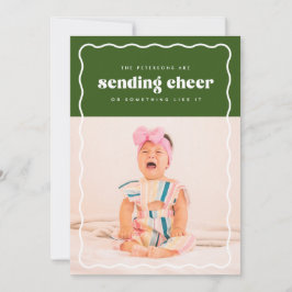 Envío de tarjeta de foto plana de vacaciones con a
