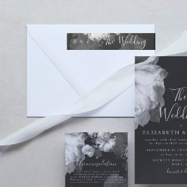 Envoltura de bodas antiguas de B&W alrededor de et