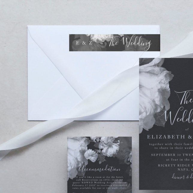 Envoltura de bodas antiguas de B&W alrededor de et (Subido por el creador)