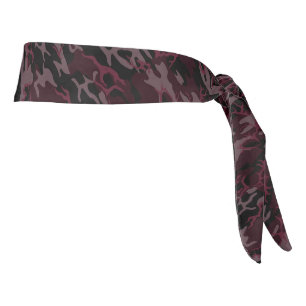 Envoltura de cabeza de camo rojo oscuro