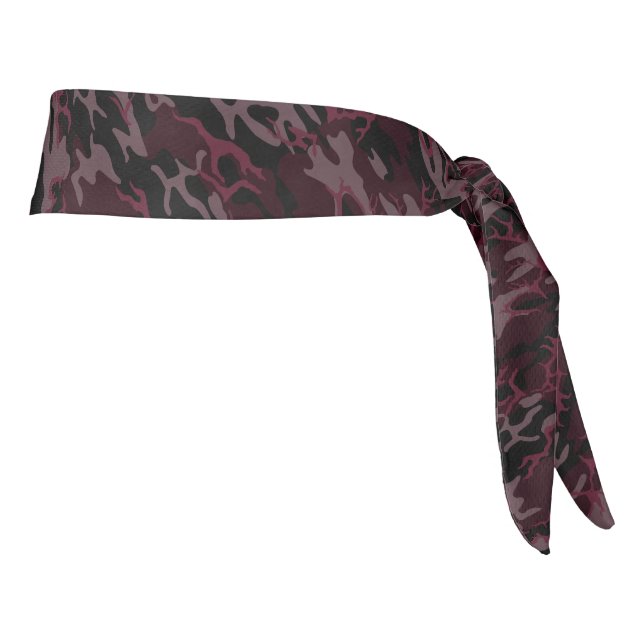 Envoltura de cabeza de camo rojo oscuro (Girar 90)
