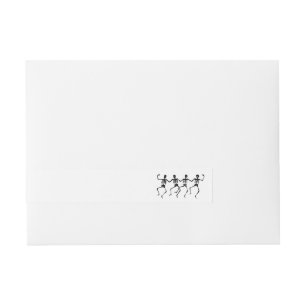 Envoltura de Halloween alrededor de las etiquetas