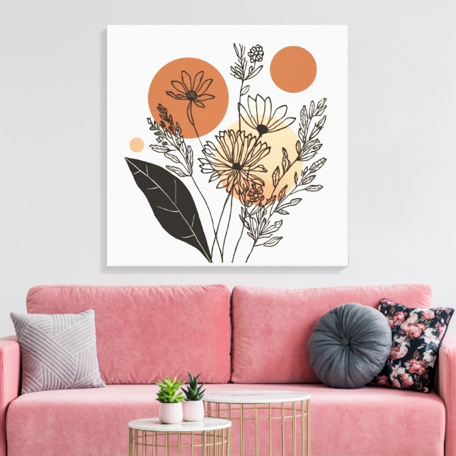 Envoltura de lienzo de galería de flores silvestre (Insitu (Sala de estar))