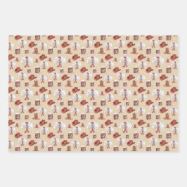 Envoltura de papel de hoja plana conjunto de 3 tem