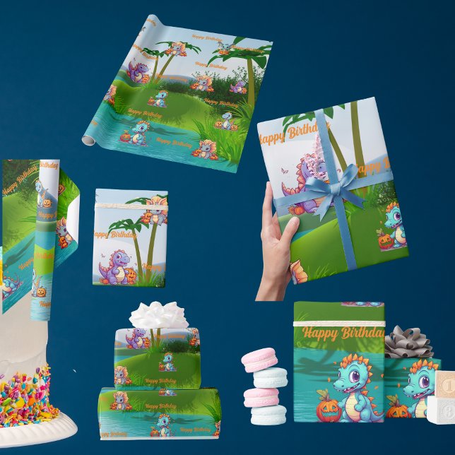 Envoltura de papel niños regalo de cumpleaños bebé (Subido por el creador)