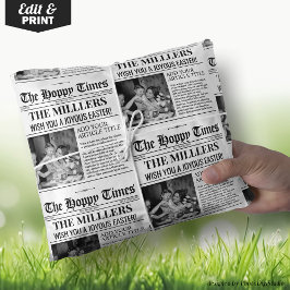 Envoltura de regalo de Pascua personalizado, papel