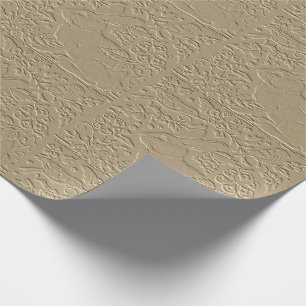 Envoltura de regalo floral de papel marrón de Grab