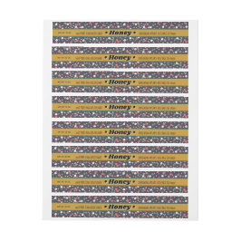 Envoltura floral alrededor de la etiqueta de la ja