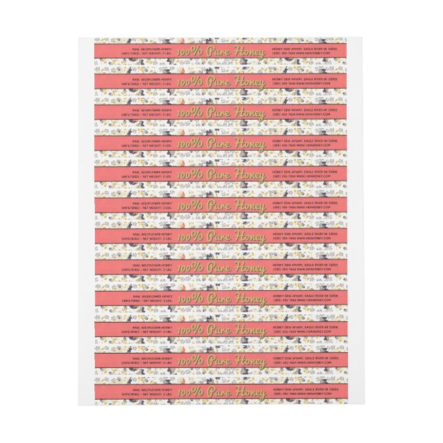 Envoltura floral ligera alrededor de la etiqueta d (hoja)