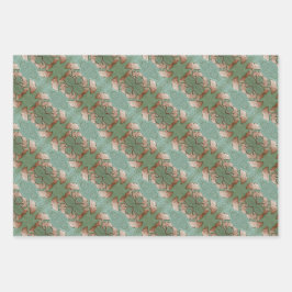 Envoltura Papel conjunto de 3 hojas Gingko