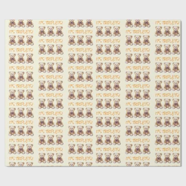 envoltura unisex de regalo para trillizos, papel d (Costura)