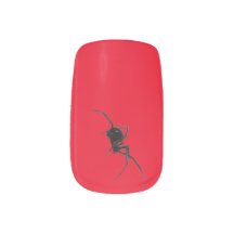 Araña viuda negra de Halloween con fondo rojo