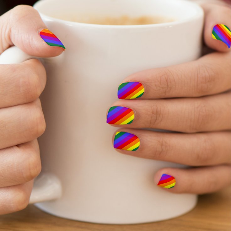 Envolturas Para Uñas Bandera del orgullo gay LGBT Menor Wraps de uñas |  