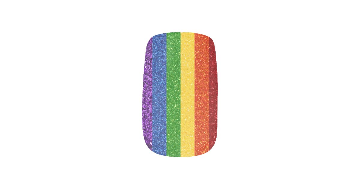 Envolturas Para Uñas Bandera del orgullo gay Purpurina LGBT 