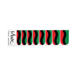 Envolturas Para Uñas Bandera roja, negra y verde