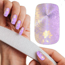 Brillo Morado Elegante y Floral Metálico