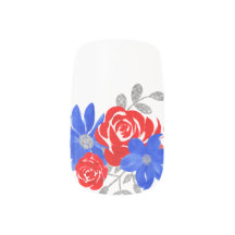 Flores Negrita Rojas Y Azules