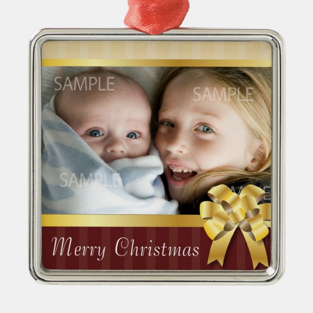 Envuélvalo encima del ornamento del día de fiesta (Frente)