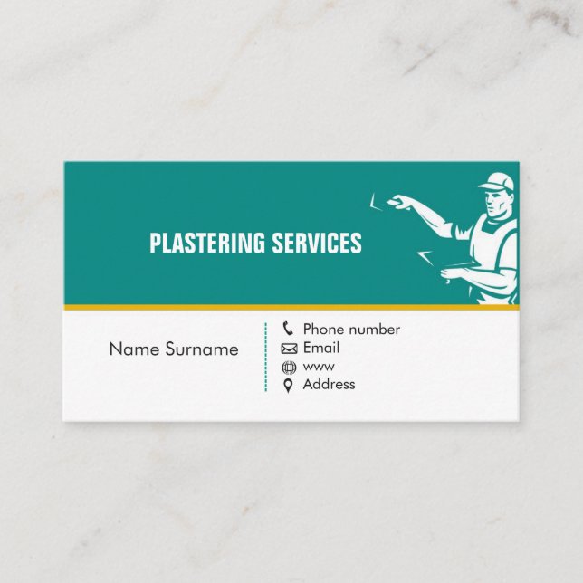 Enyesado de la tarjeta de la empresa de servicios (Anverso)