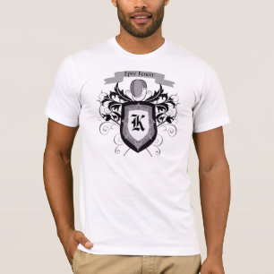 Epee que cerca la camiseta de los hombres blancos