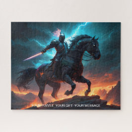 Epic Dark Knight & Stallion Art Puzzle Collection