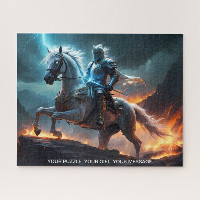 Epic Dark Knight & Stallion Art Puzzle Collection (Horizontal)