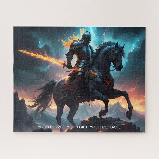 Epic Dark Knight & Stallion Art Puzzle Collection (Horizontal)