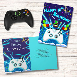 ¡Épic Gamer Feliz 15º cumpleaños, tarjeta crítica!
