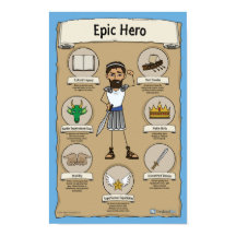 Epic Hero Classroom Posters - Antecedentes BLUE