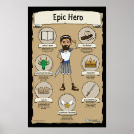 Epic Hero Classroom Posters - fondo NEGRO