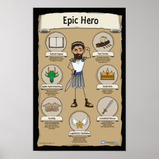 Epic Hero Classroom Posters - fondo NEGRO