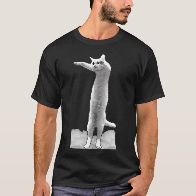 Epic Longcat en una camiseta oscura (Anverso)