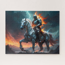 Epic White Knight y Stallion Art Puzzle Collection