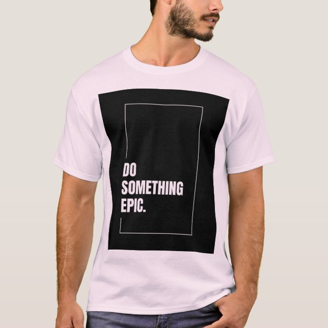 Epígrafe de camiseta básica para hombres para una  (Anverso)