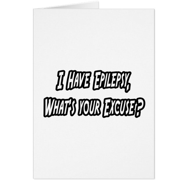 Epilepsia... ¿Su Excusa? (Frente)