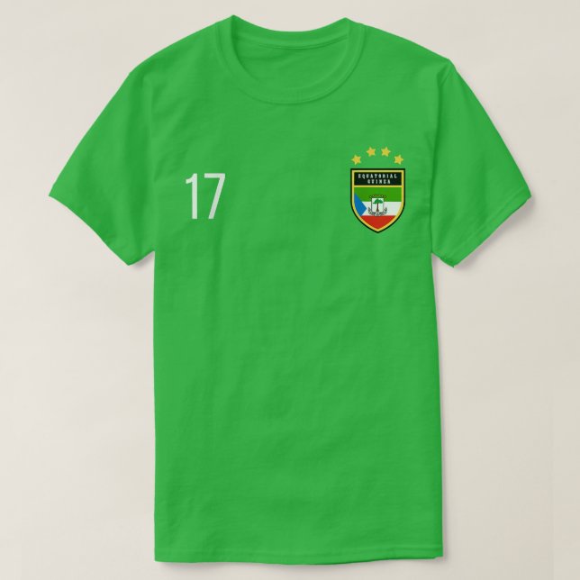 Equatorial Guinea Number 17 Sports Jersey Seventee (Diseño del anverso)