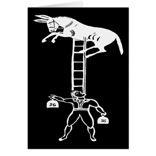 Equilibrio de una tarjeta viva del ~ del burro (Frente)