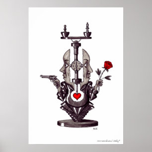 Equilibrio del arte del alma surrealista en blanco