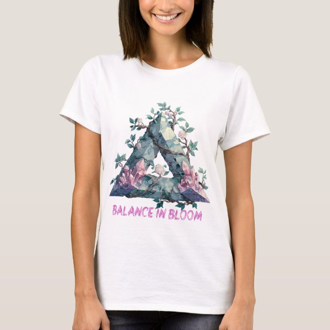 Equilibrio en la camiseta floral del triángulo de  (Anverso)