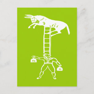 Equilibrio entre un burro vivo ~ CAMBIAR la postal