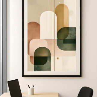Equilibrio Geométrico - Arte de Pared Abstracto Mo