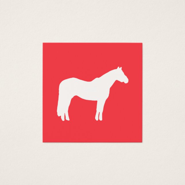 Equine Business Card Red Professional Looking  (Anverso)
