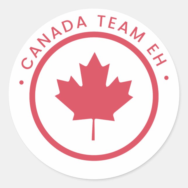 Equipo canadiense Eh Pegatina (Anverso)