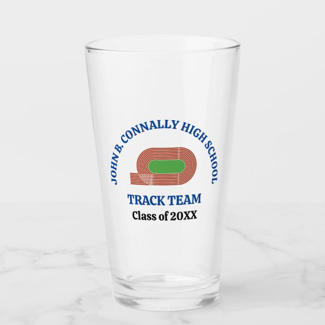 Equipo de atletismo de la escuela secundaria azul  (Anverso)
